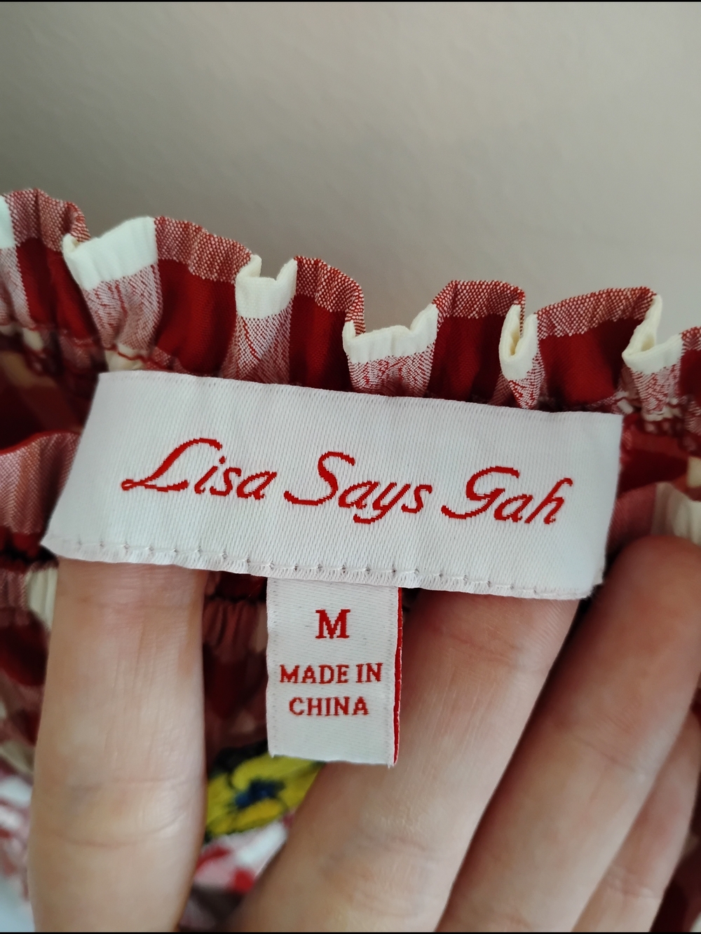 Lisa Says Gah Red Gingham Maxi Dress - Picture 4 of 7